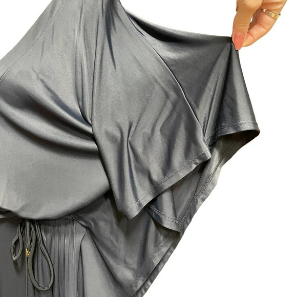 Cia Maritima Black Dolman Kimono Tie Waist Swim Cover Up Size Medium - Picture 6 of 8